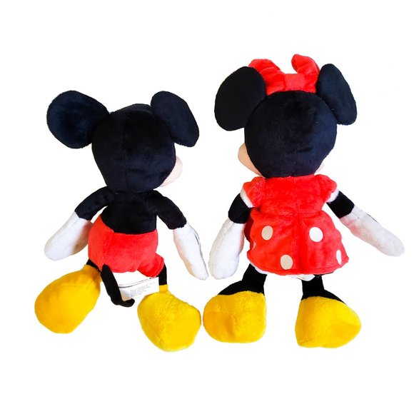 Disney Mickey Mouse and Minnie Plush Set Kids Boys Girls Beanie Stuffed Animal - Picture 2 of 4